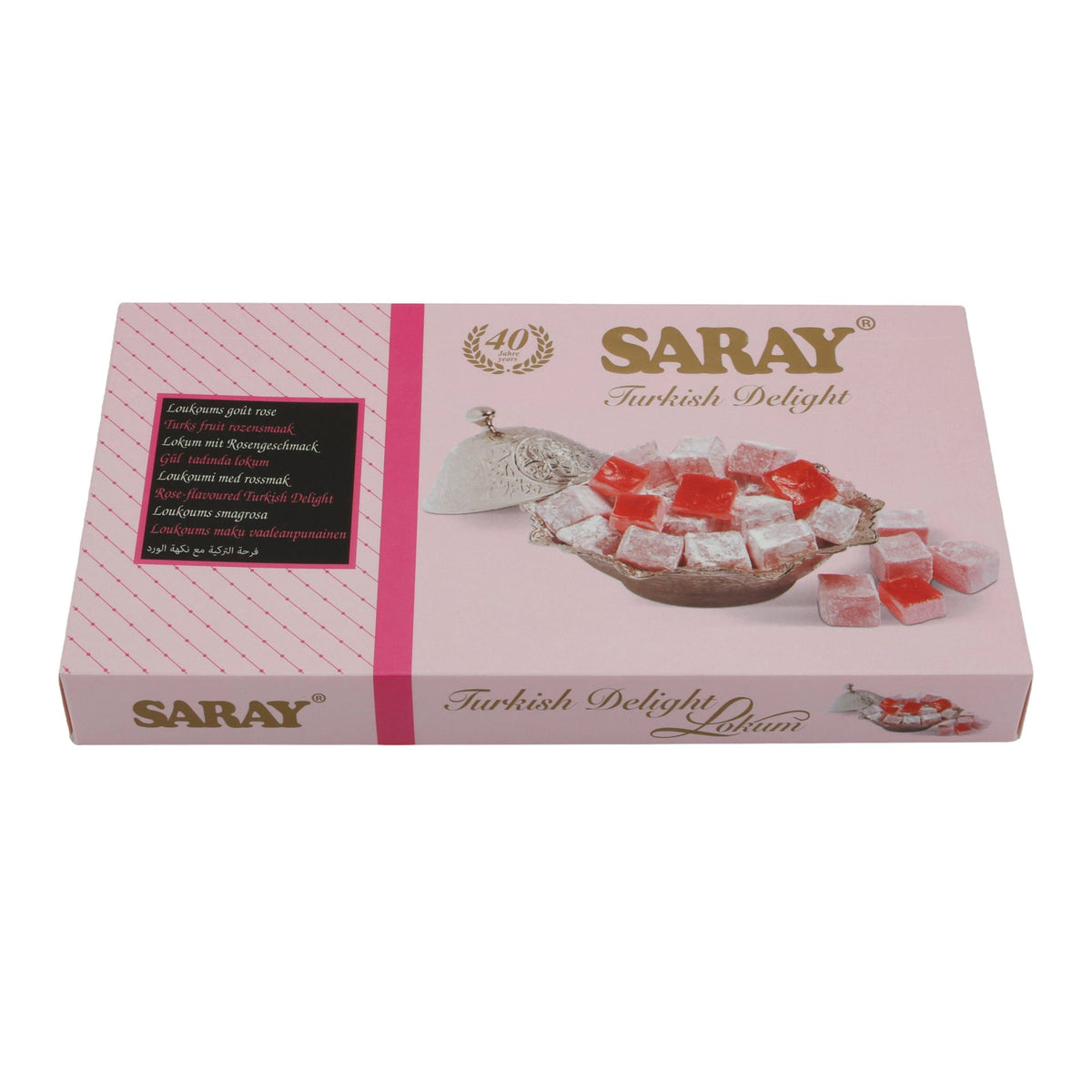 Lokum Turkish Delight Saray | Süßigkeit | Mit Rosenaroma  | 400 g