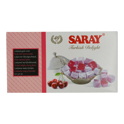 Kirschgeschmack Saray Turkse lekkernij | Snoep | Lokum met fruitige toets | 400 g