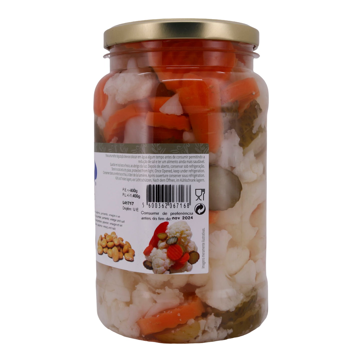 Eingelegte Gemüse Avei | Pickles | Leckere Mischung | 1400 g