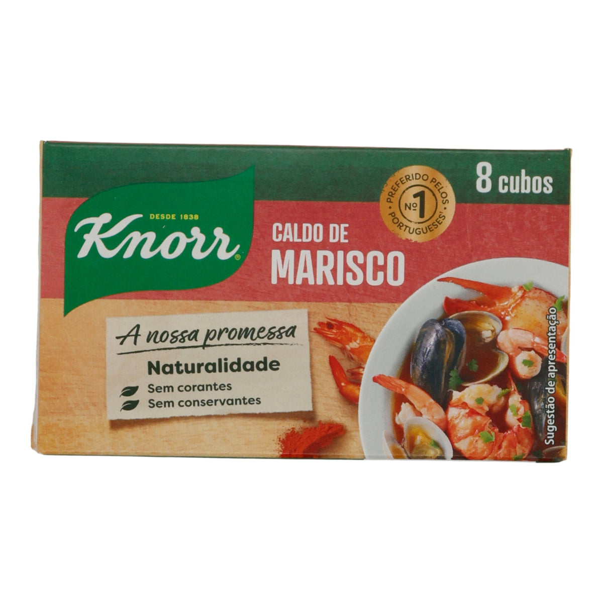 Brühwürfel Knorr Caldo de Marisco | Für Brühe | Meeresfrüchte-Gewürz | 8 Würfel (80 g)