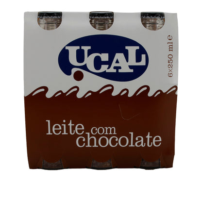 Milchgetränk UCAL Leite com Chocolate | Getränk | Schokoladenmilchgetränk aus Portugal | 6×250 ml