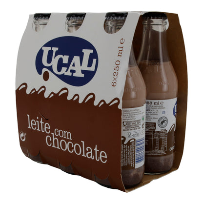 Milchgetränk UCAL Leite com Chocolate | Getränk | Schokoladenmilchgetränk aus Portugal | 6×250 ml