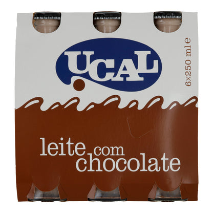 Milchgetränk UCAL Leite com Chocolate | Getränk | Schokoladenmilchgetränk aus Portugal | 6×250 ml