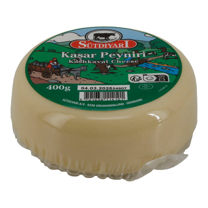 Käse Süt Diyarı Kaşar Peyniri | Käse | Çok Yönlü Kullanım için Yarı Sert Kashkaval | 400 g