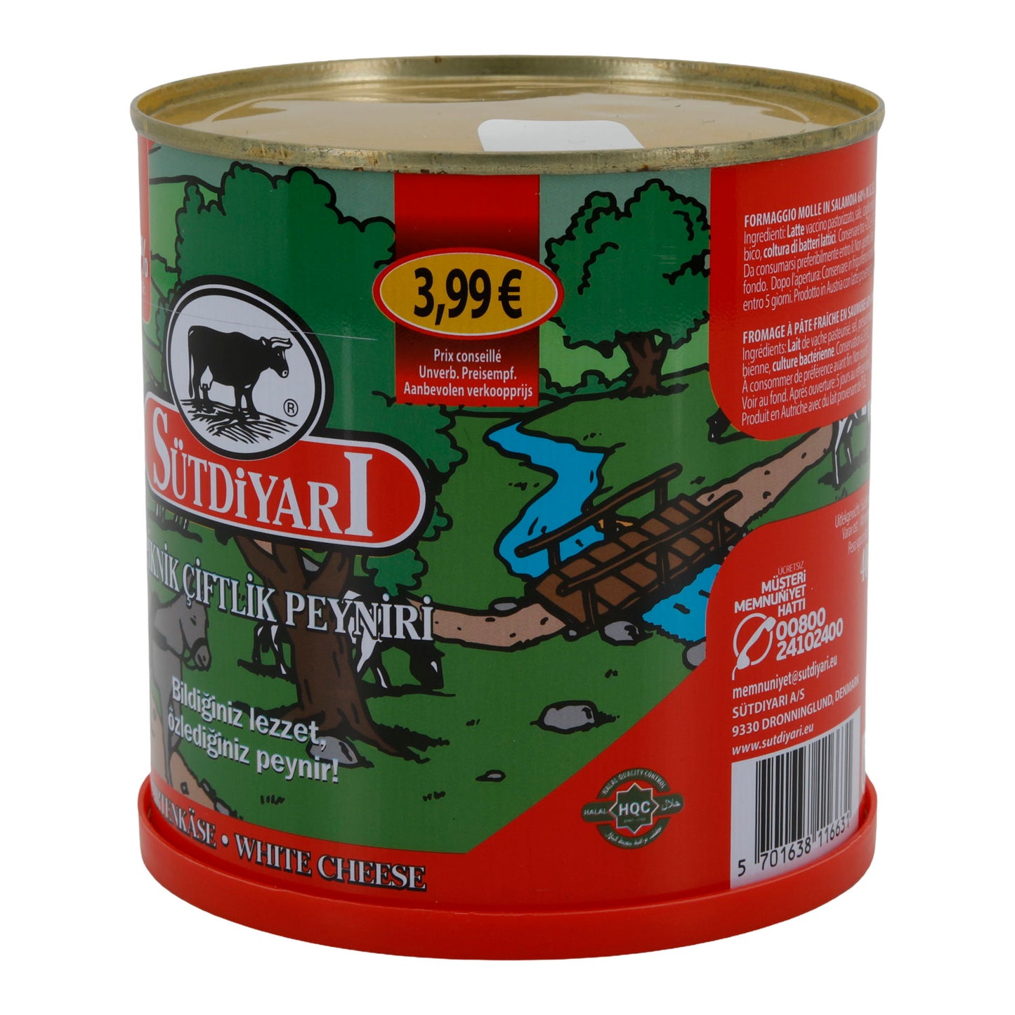 Weichkäse Sütdiyarı Piknik Çiftlik | Weißkäse in Salzlake | Traditioneller Weichkäse mit 60 % Fett i. Tr. | 750 g