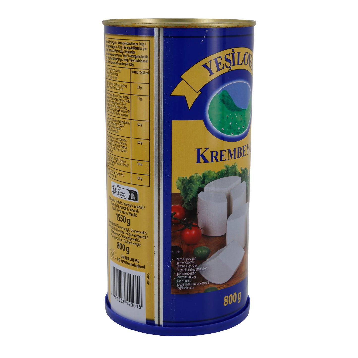 Weichkäse Yeşilova Krembeyaz | Käsezubereitung in Salzlake | Aus Magermilch mit Pflanzenfett | 1550 g