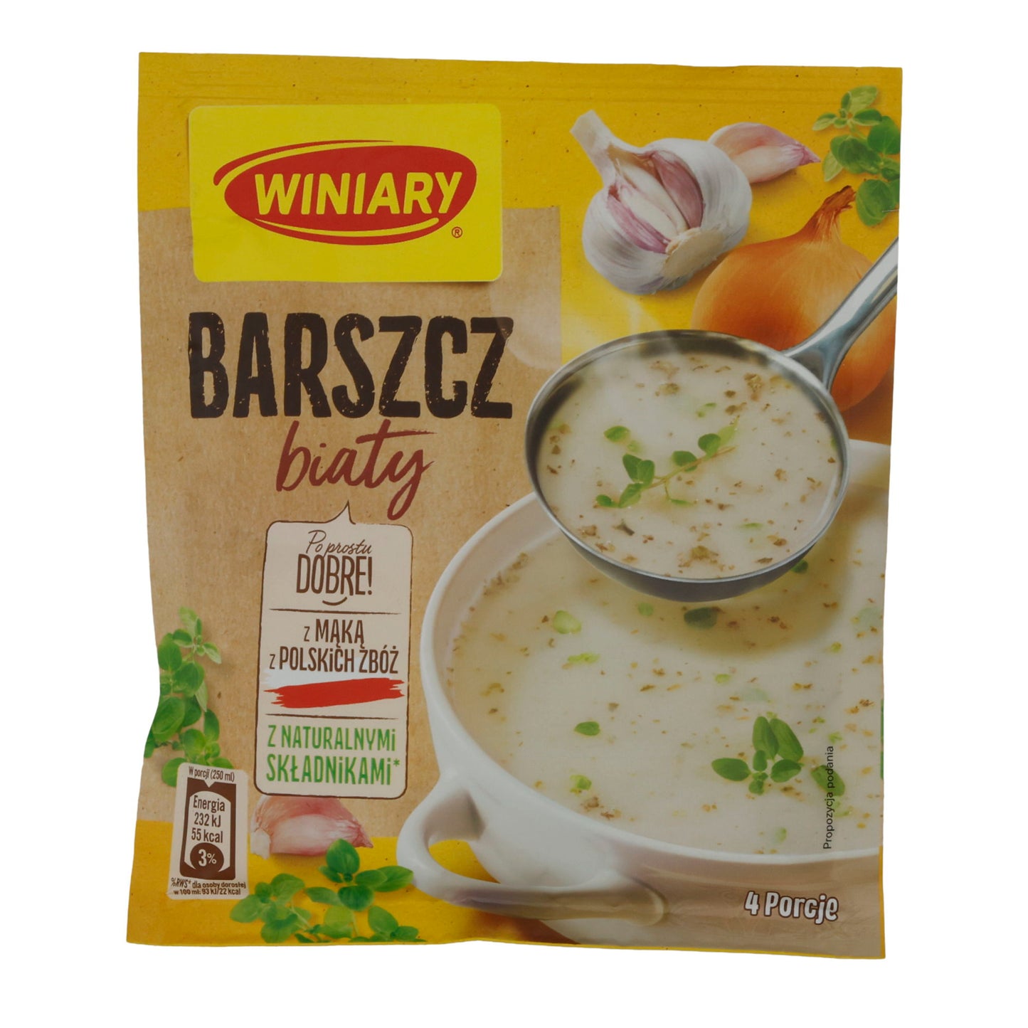 Zuppa di farina Winiary | Barszcz Biały | Polacco, per 4 porzioni | 66 g