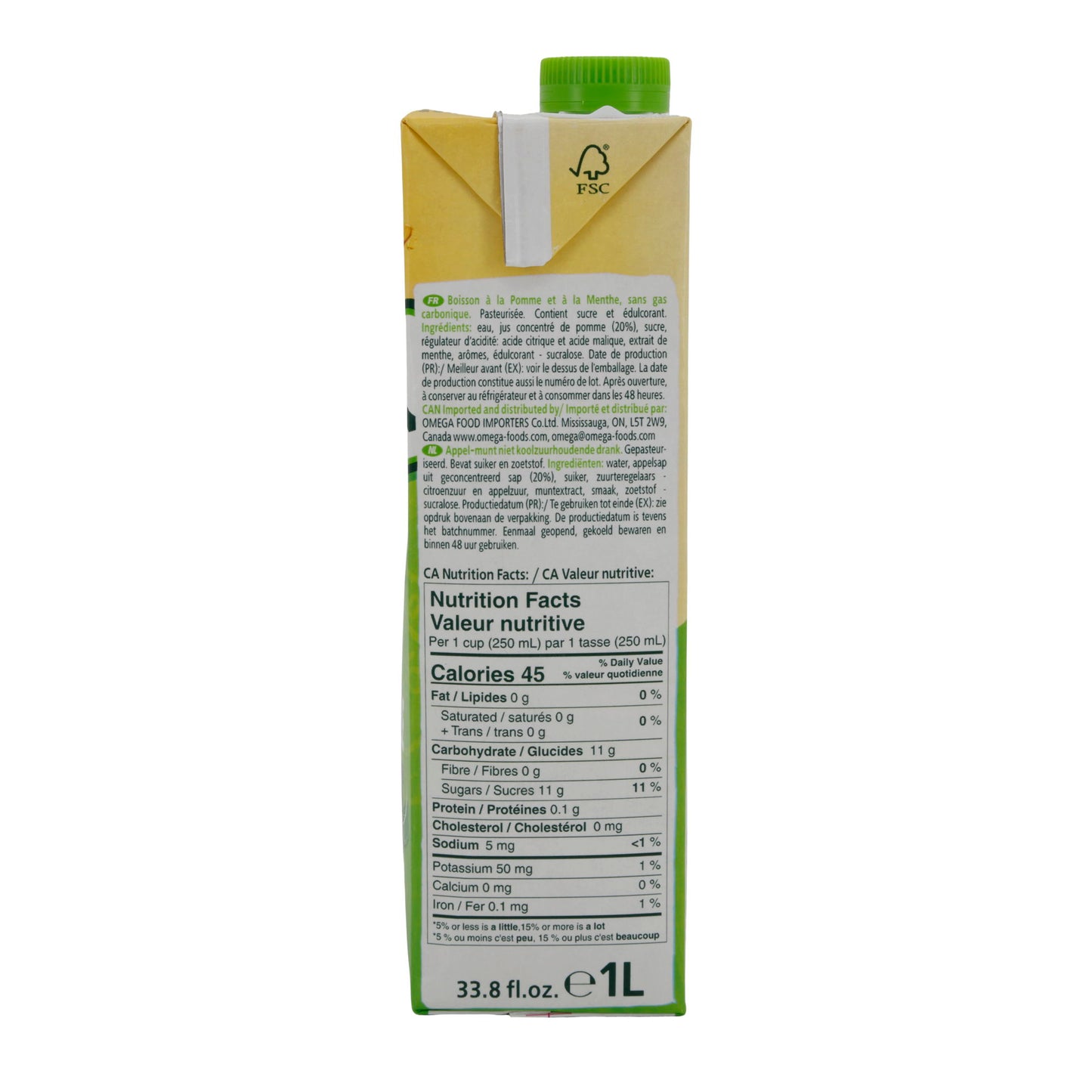 Frisdrank PL Tymbark | Appel-Munt | jablko-mieta | 1 l