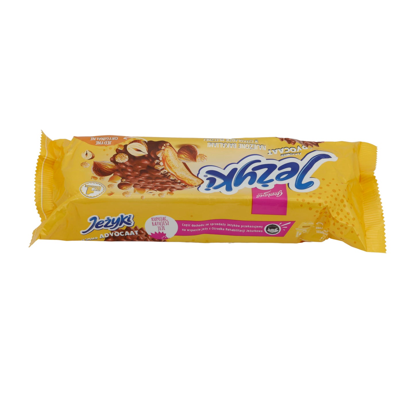 Biscotti Jeżyki | Advocat | Con caramello, nocciole e riso croccante al cioccolato | 140g