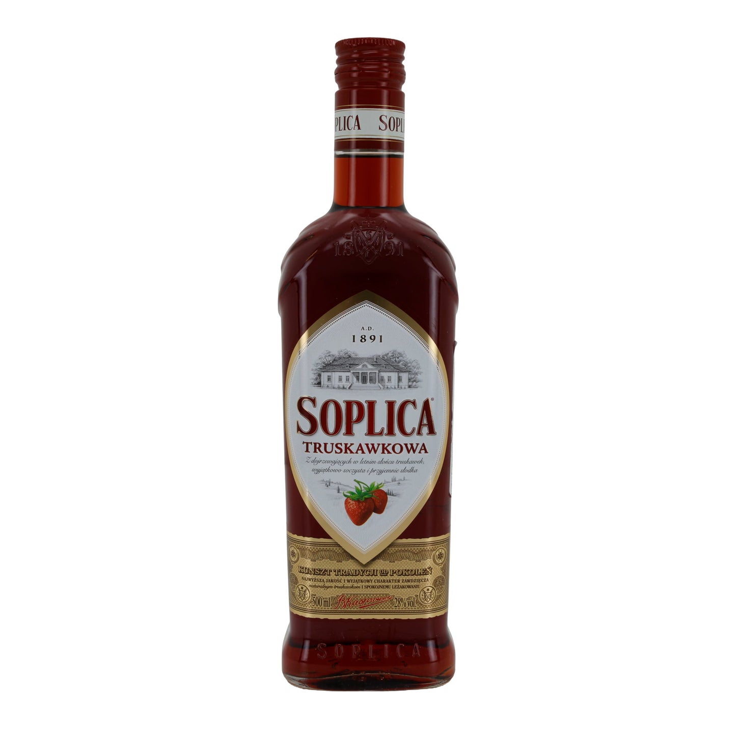 Soplica Truskawkowa | Erdbeerlikör | Fruchtig & mild | 28 % vol | 500 ml