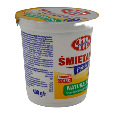 Sauerrahm Mlekovita Panna Acida Polacca | Specialità Polacca di Panna Acida | 18 % Grassi | 400 g