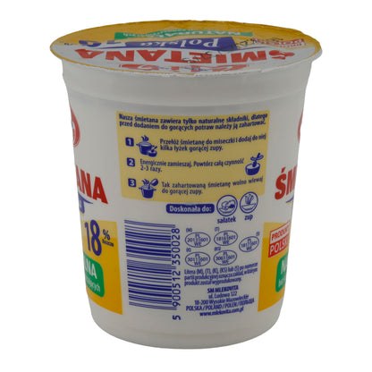 Sauerrahm Mlekovita Panna Acida Polacca | Specialità Polacca di Panna Acida | 18 % Grassi | 400 g