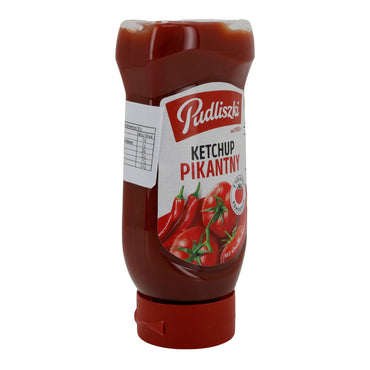 Pudliszki Ketchup Pikantny | Scharfer Tomatenketchup mit Cayennepfeffer | 480 g