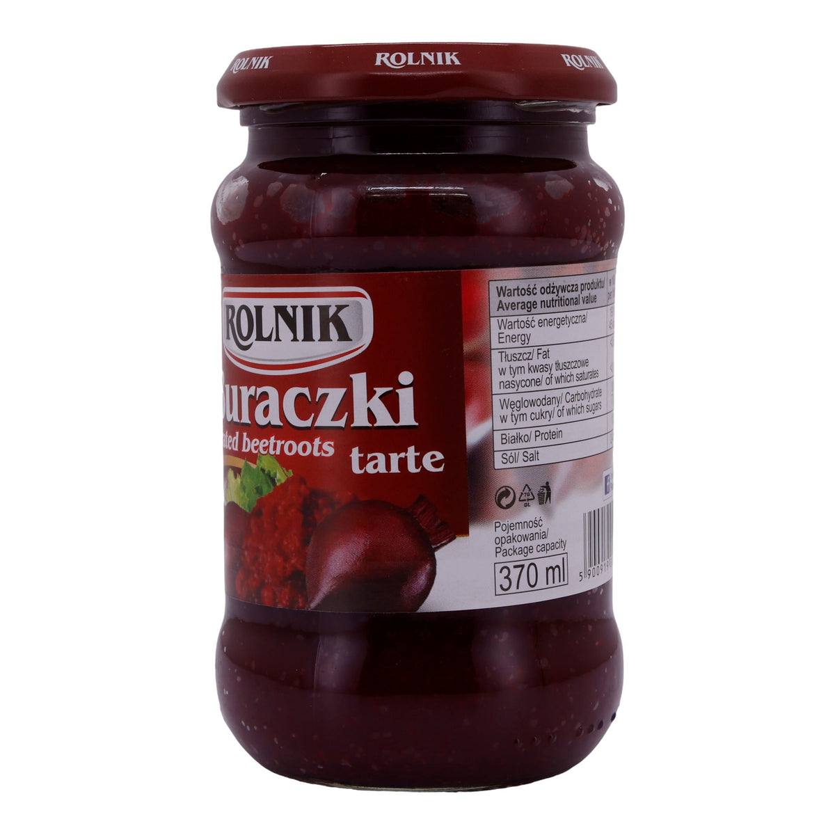 Grated Beetroots Rolnik | Gemüse | Mit Sauerkraut | 370 ml Glas (Tasty Red Beets)