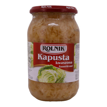 Sauerkraut Rolnik | Frisch und lecker eingelegt | Weißkohl-Spezialität | 500 g ROLNIK