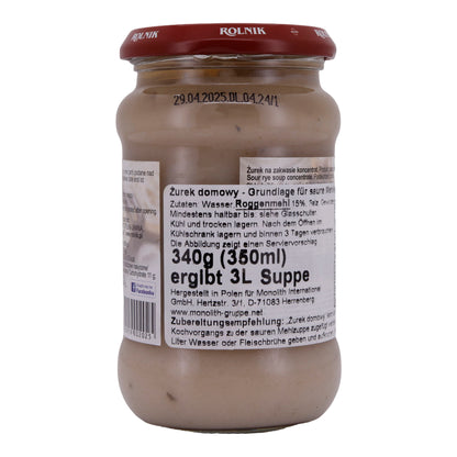 Suppenkonzentrat Rolnik | Suppe | Żurek na Zakwasie | 350 ml