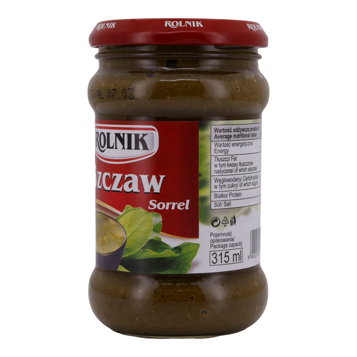 Sauerampfer Rolnik | Gemüse | Ideal für Suppen und traditionelle Gerichte | 315 ml