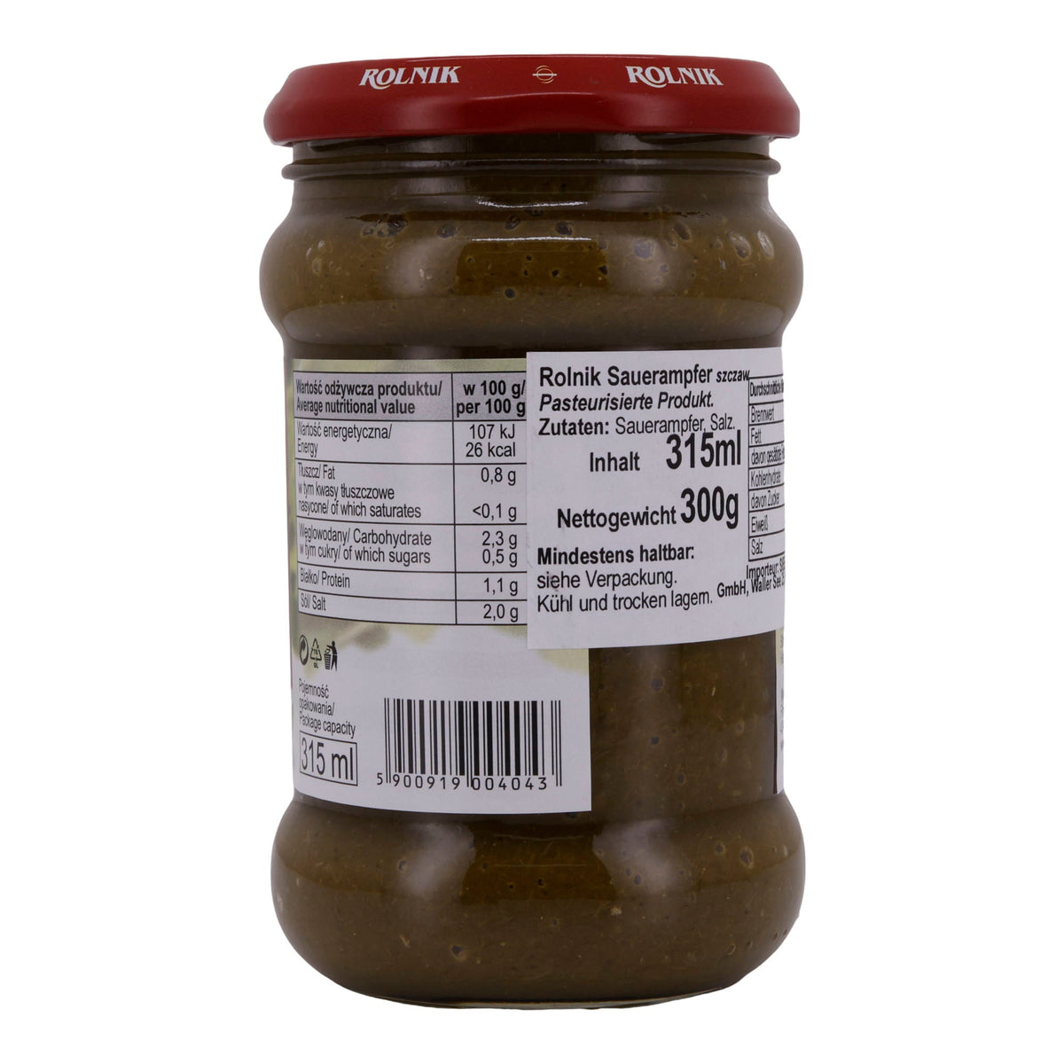 Sauerampfer Rolnik | Gemüse | Ideal für Suppen und traditionelle Gerichte | 315 ml