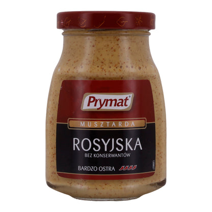 Russische Senf Prymat | Senf | Sehr scharf, grobkörnig | 165ml