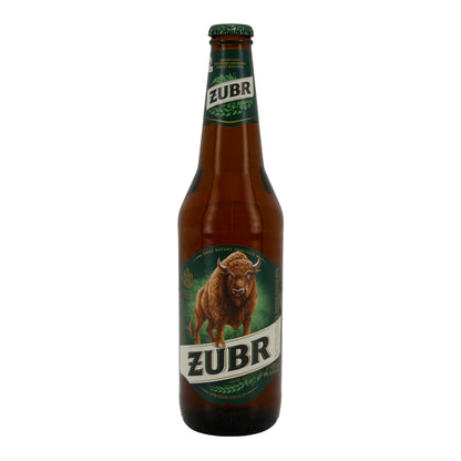 Lagerbier Żubr | Pools bier | met bizon-motief | 500 ml fles