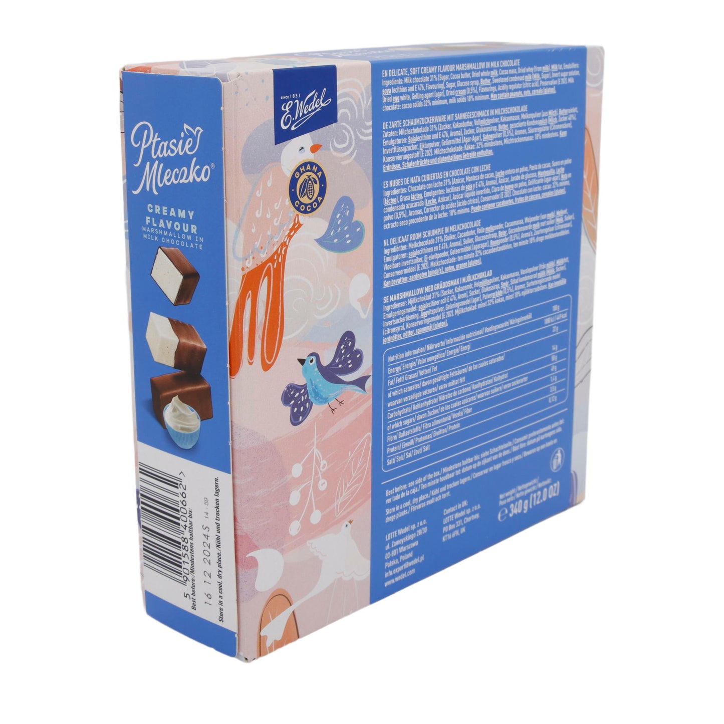 Ptasie Mleczko | Schokoladencreme | Cremiger Geschmack in Milchschokolade | 340 g