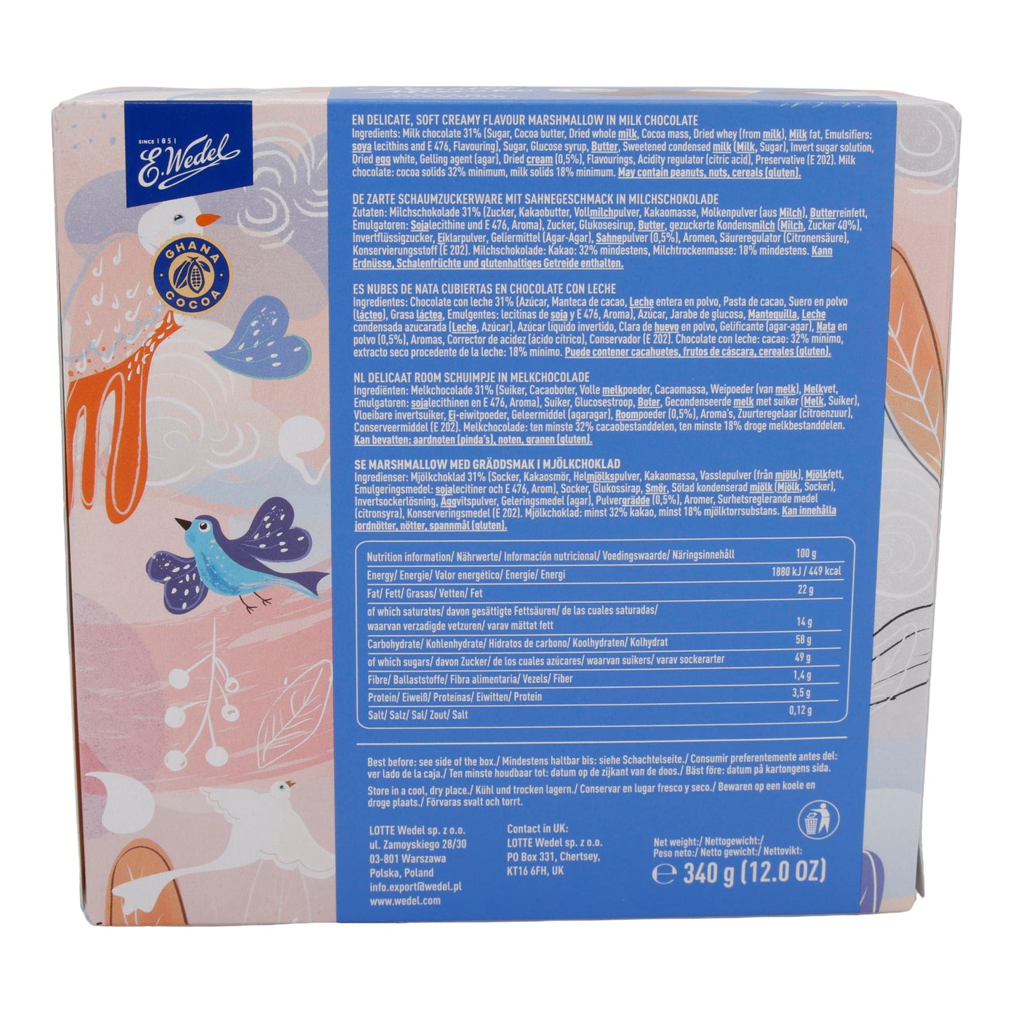 Ptasie Mleczko | Schokoladencreme | Cremiger Geschmack in Milchschokolade | 340 g
