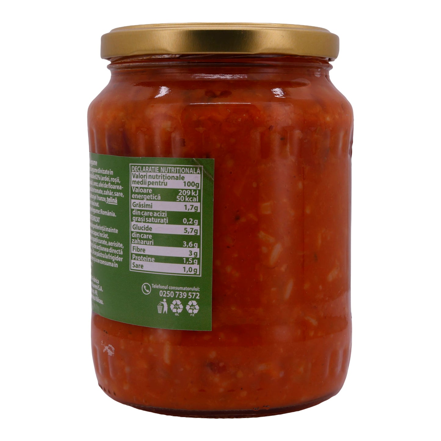Preparazione di Verdure Fravil | Tocană de Legume | Con Pomodori e altri Ingredienti | 720g