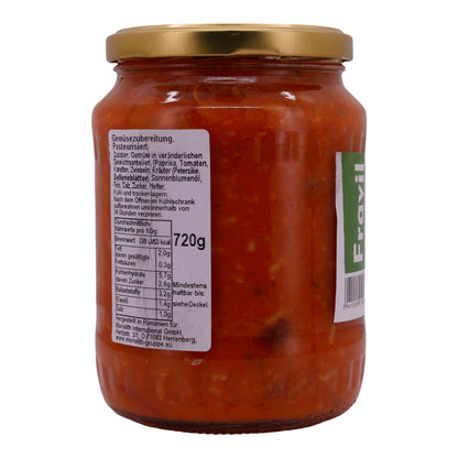 Preparazione di Verdure Fravil | Tocană de Legume | Con Pomodori e altri Ingredienti | 720g