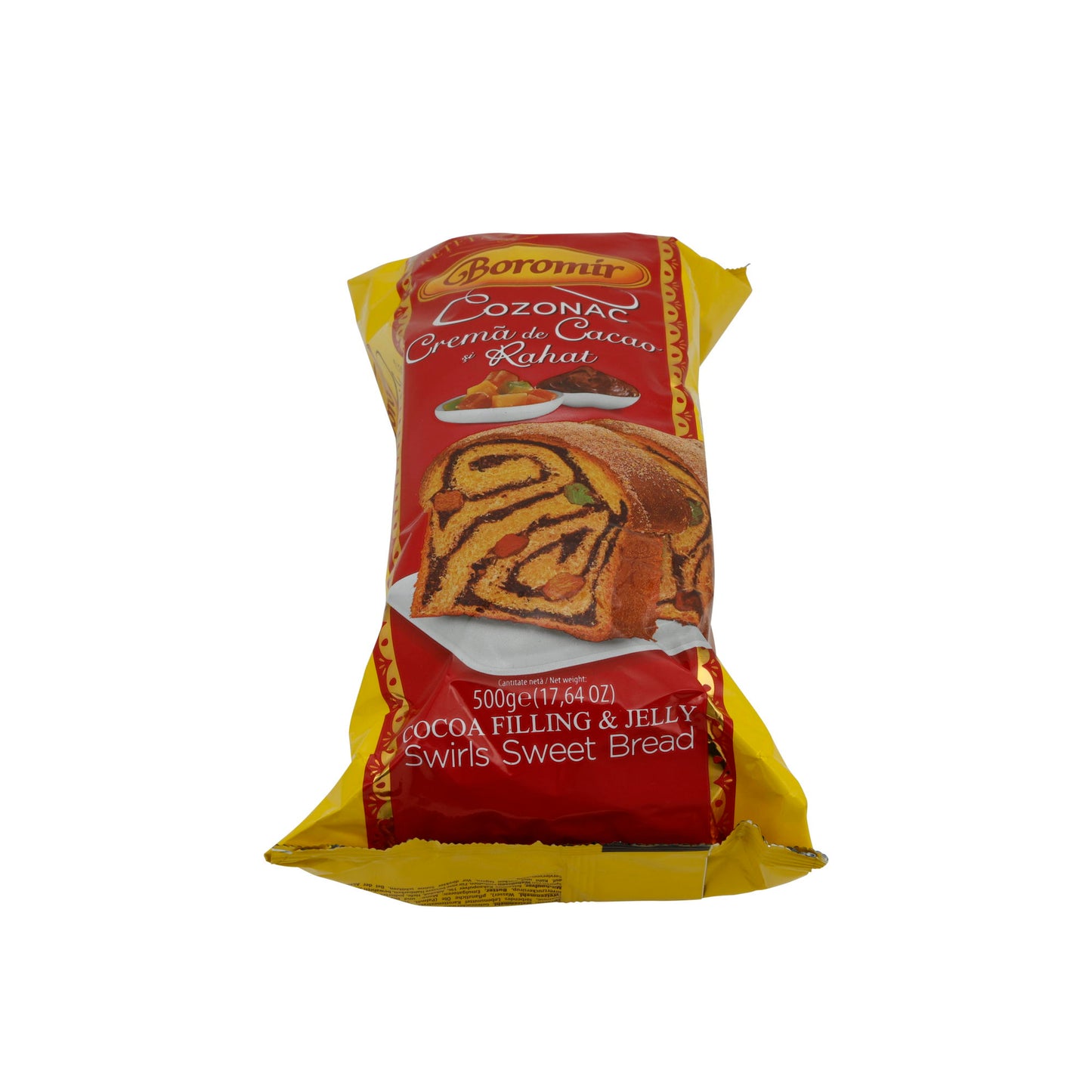 Cozonac Boromir | Con crema al cacao e rahat | Tradizionale dolce lievitato rumeno | 500 g