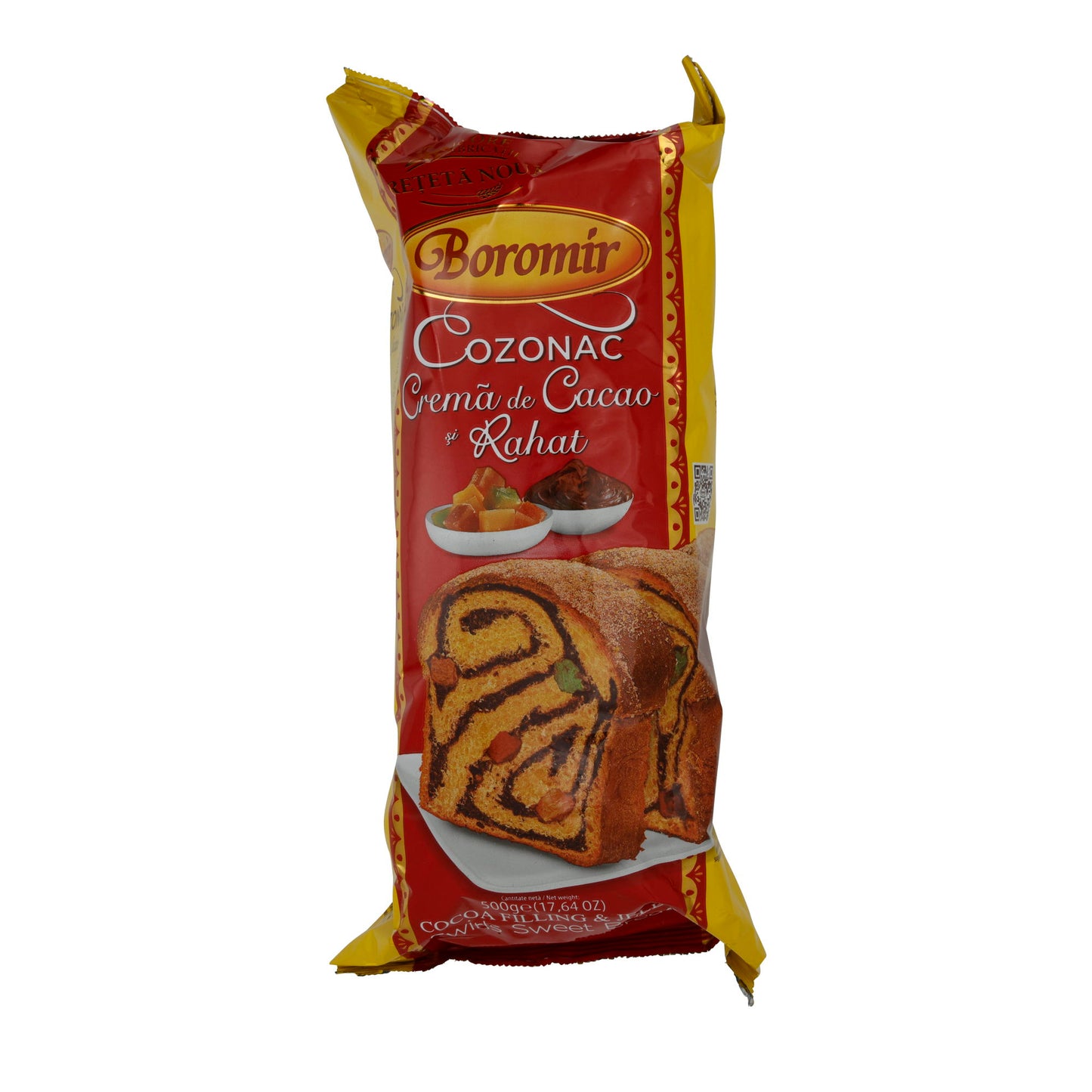 Cozonac Boromir | Con crema al cacao e rahat | Tradizionale dolce lievitato rumeno | 500 g
