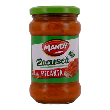 Gemüsecreme Mandy Foods Zacuscă Picantă | Pikant | Aus Auberginen und Paprika | 300 g MANDY