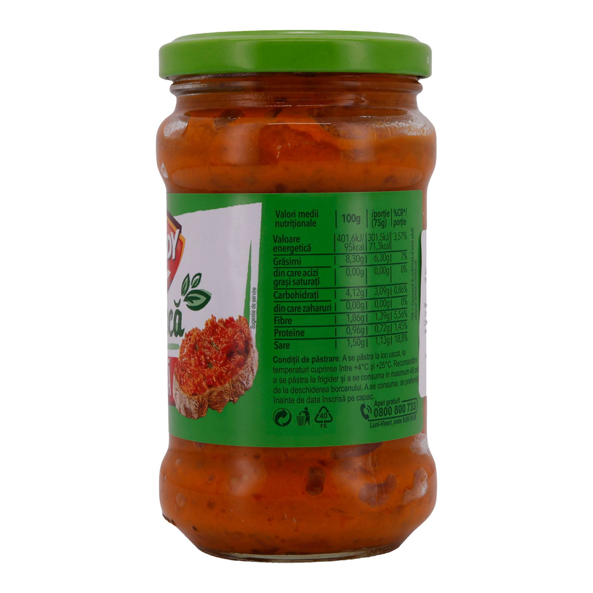 Gemüsecreme Mandy Foods Zacuscă Picantă | Pikant | Aus Auberginen und Paprika | 300 g MANDY