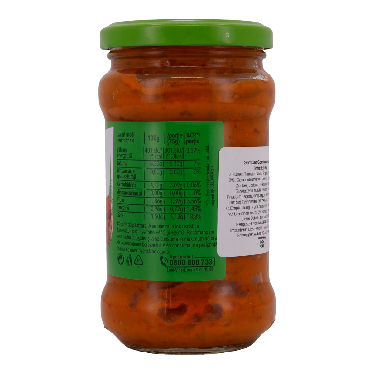 Gemüsecreme Mandy Foods Zacuscă Picantă | Pikant | Aus Auberginen und Paprika | 300 g MANDY