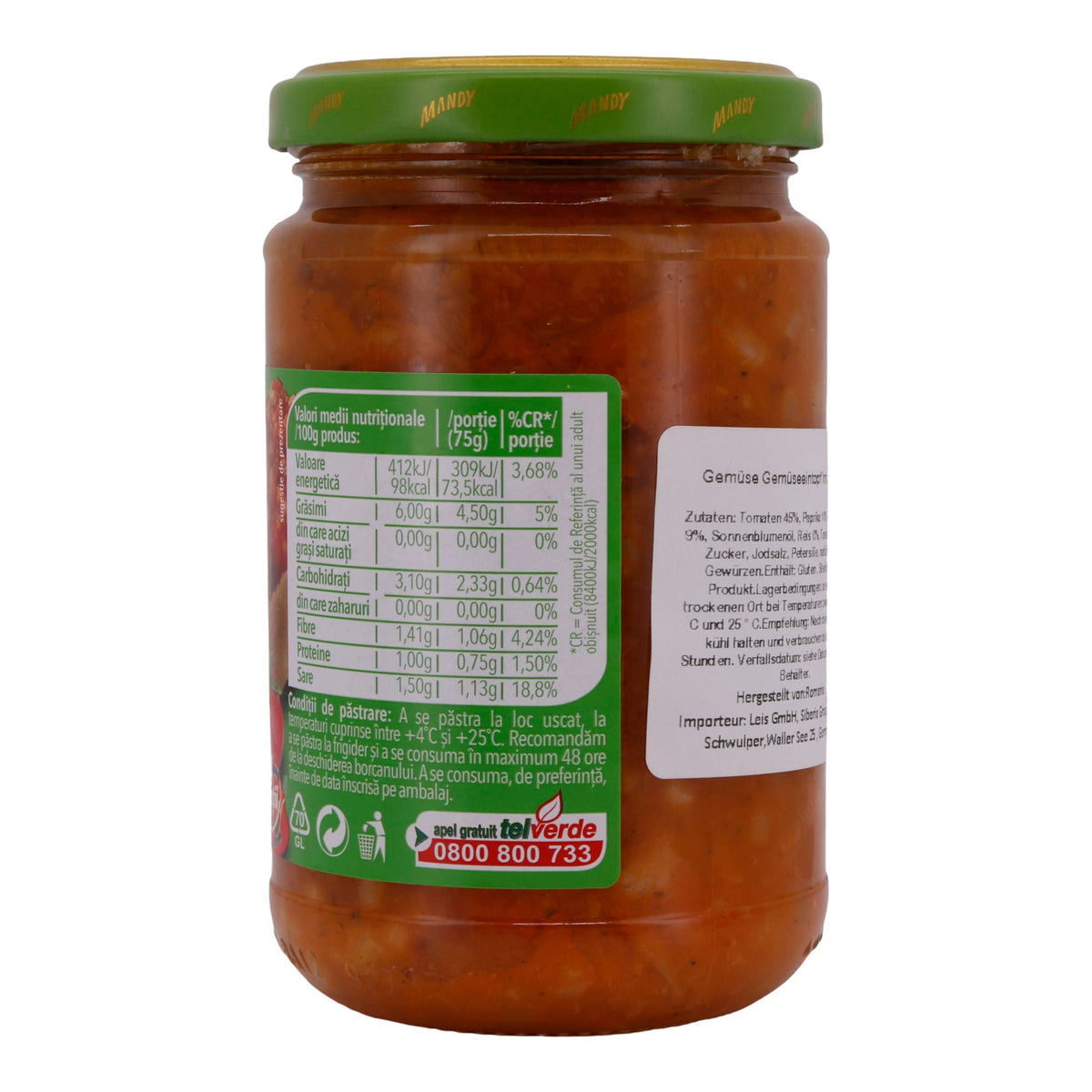 Tocană de Legume Mandy Foods | Eintopf | Traditioneller Gemüseeintopf aus Rumänien | 300 g