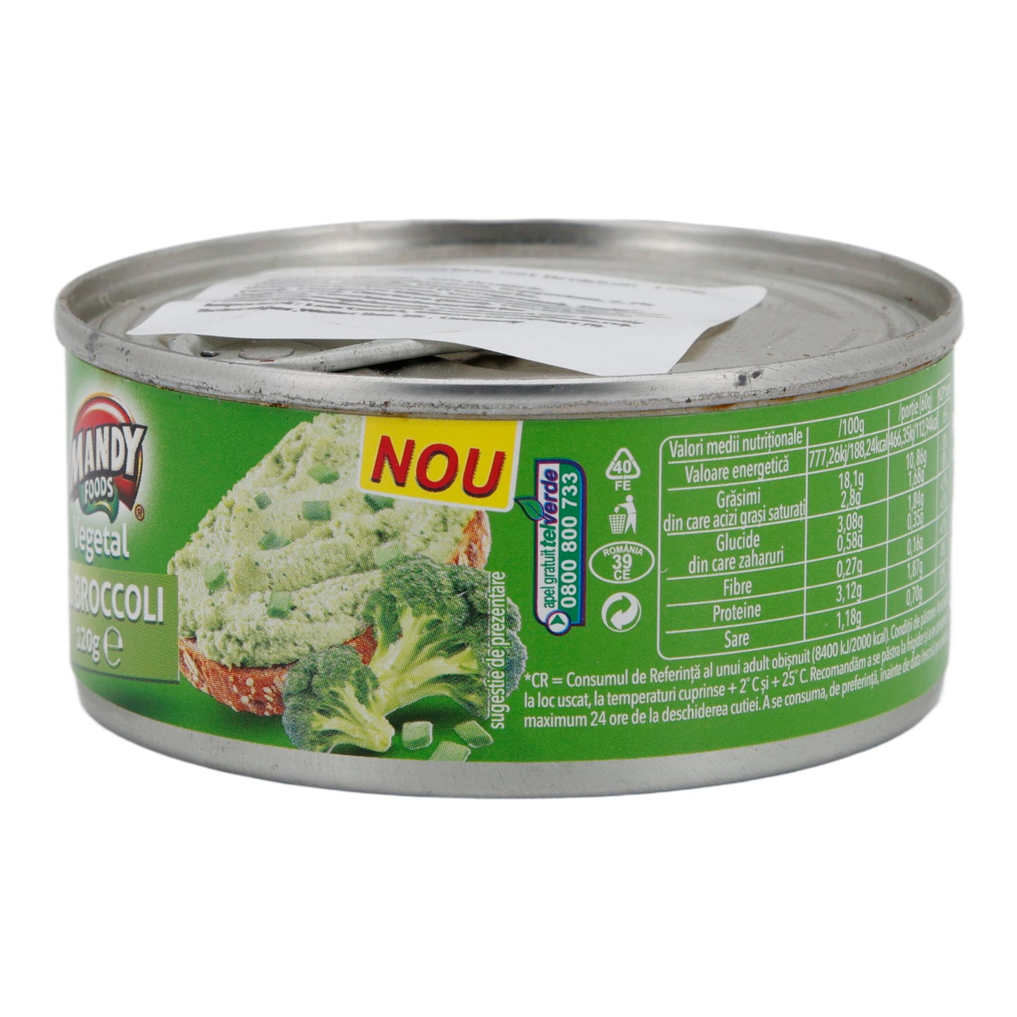 Streichcreme Mandy Vegetal | Vegetarisch | Mit Brokkoli | 120 g