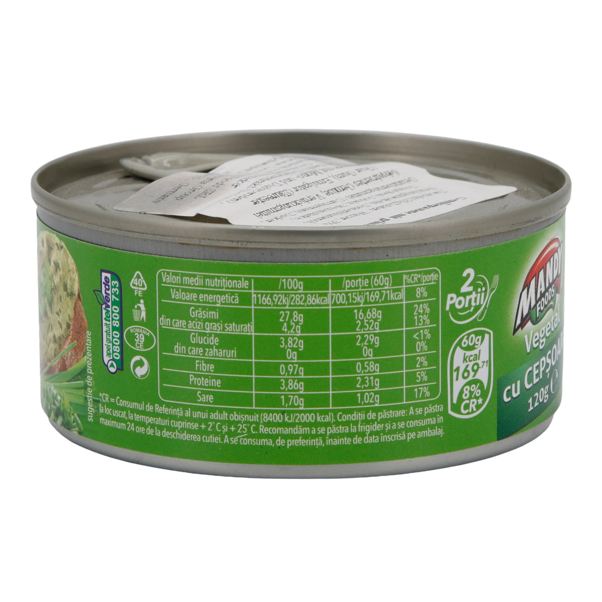 Pastă cu Ceapă Mandy Vegetal | Vegetarische Aufstrichpaste | Mit Zwiebeln | 120 g MANDY