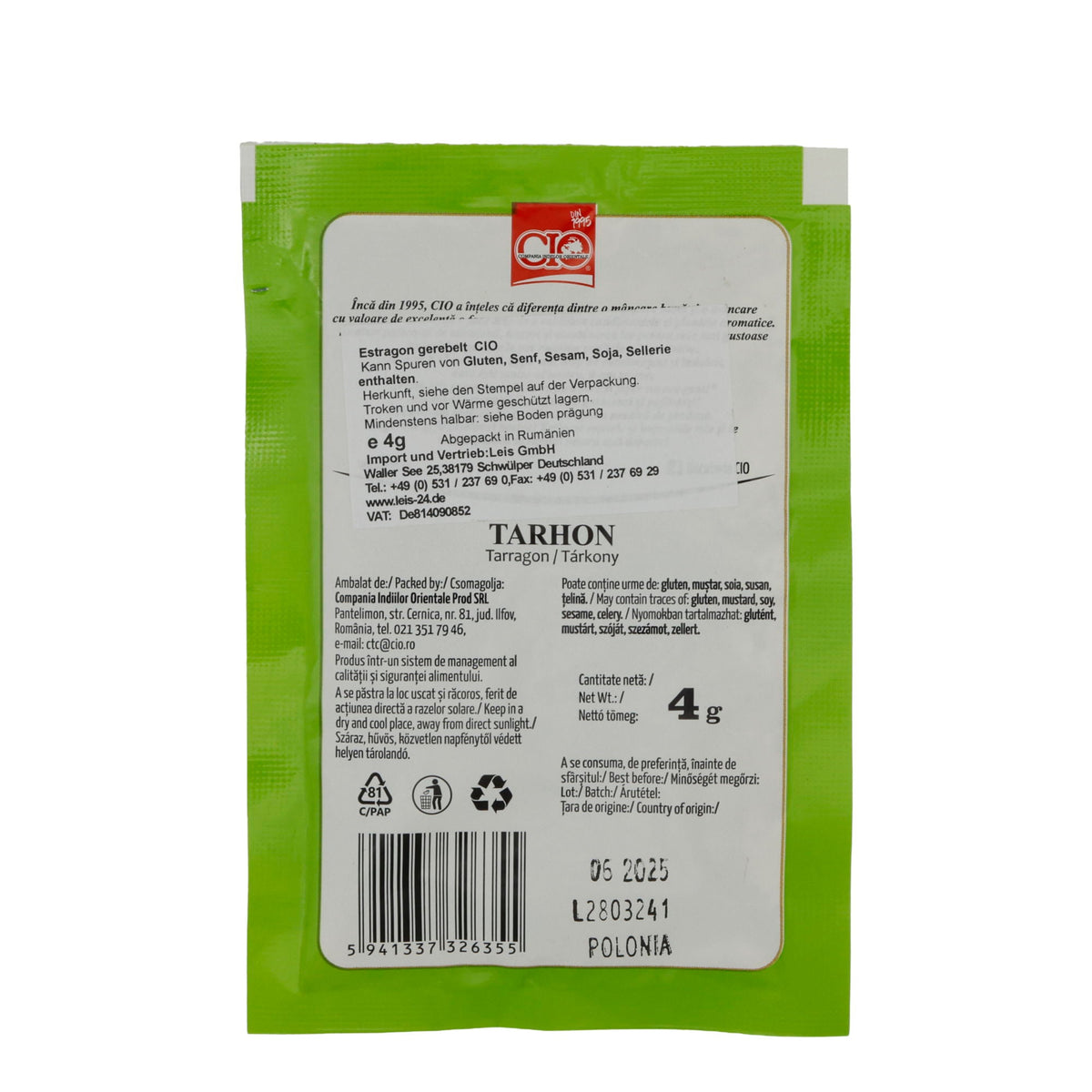 Estragon CIO | Getrocknet | Tarhon | 4g