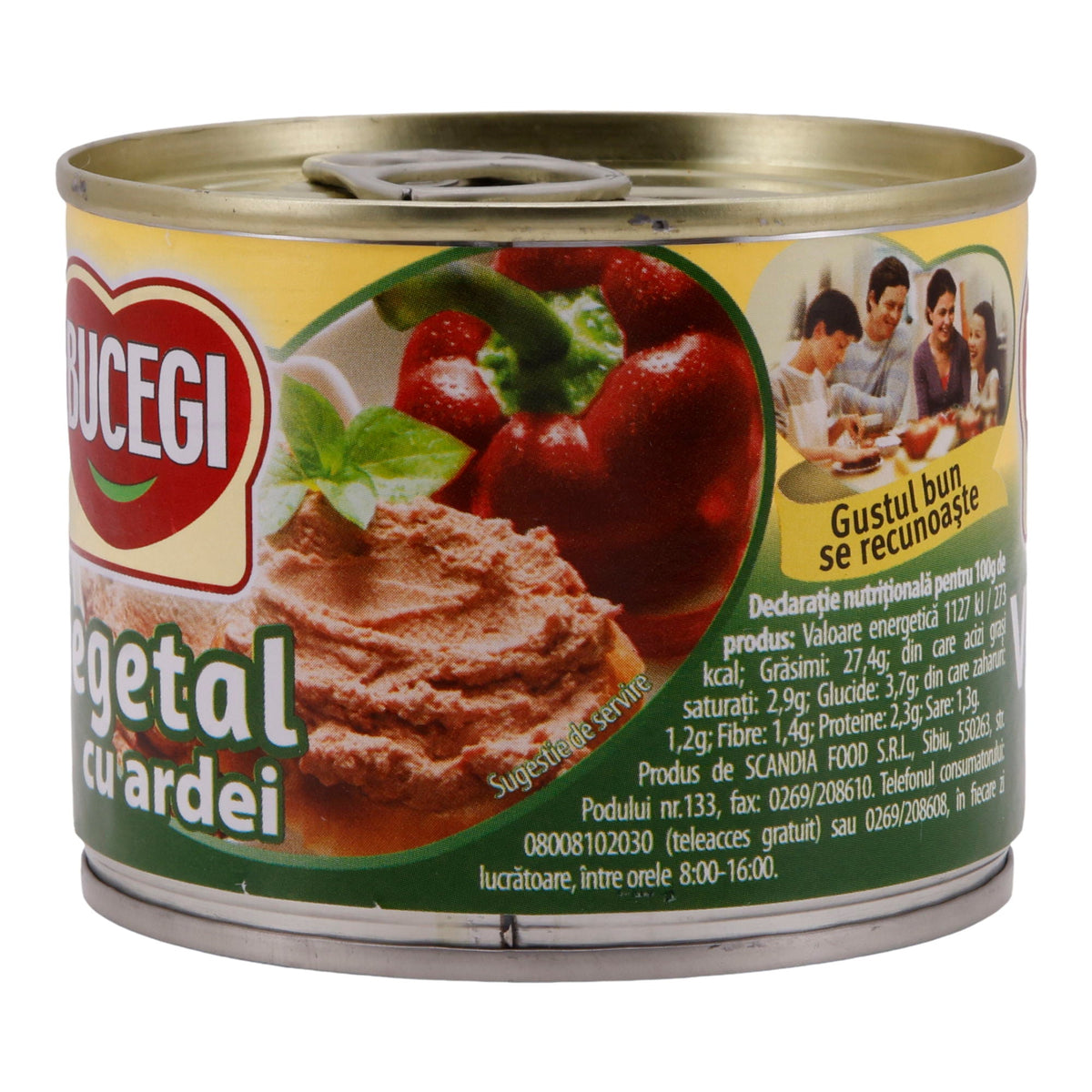 Vegetarische Pastete Bucegi | Mit Paprika | Pflanzlicher Brotaufstrich mit Paprikageschmack | 200 g BUCEGI