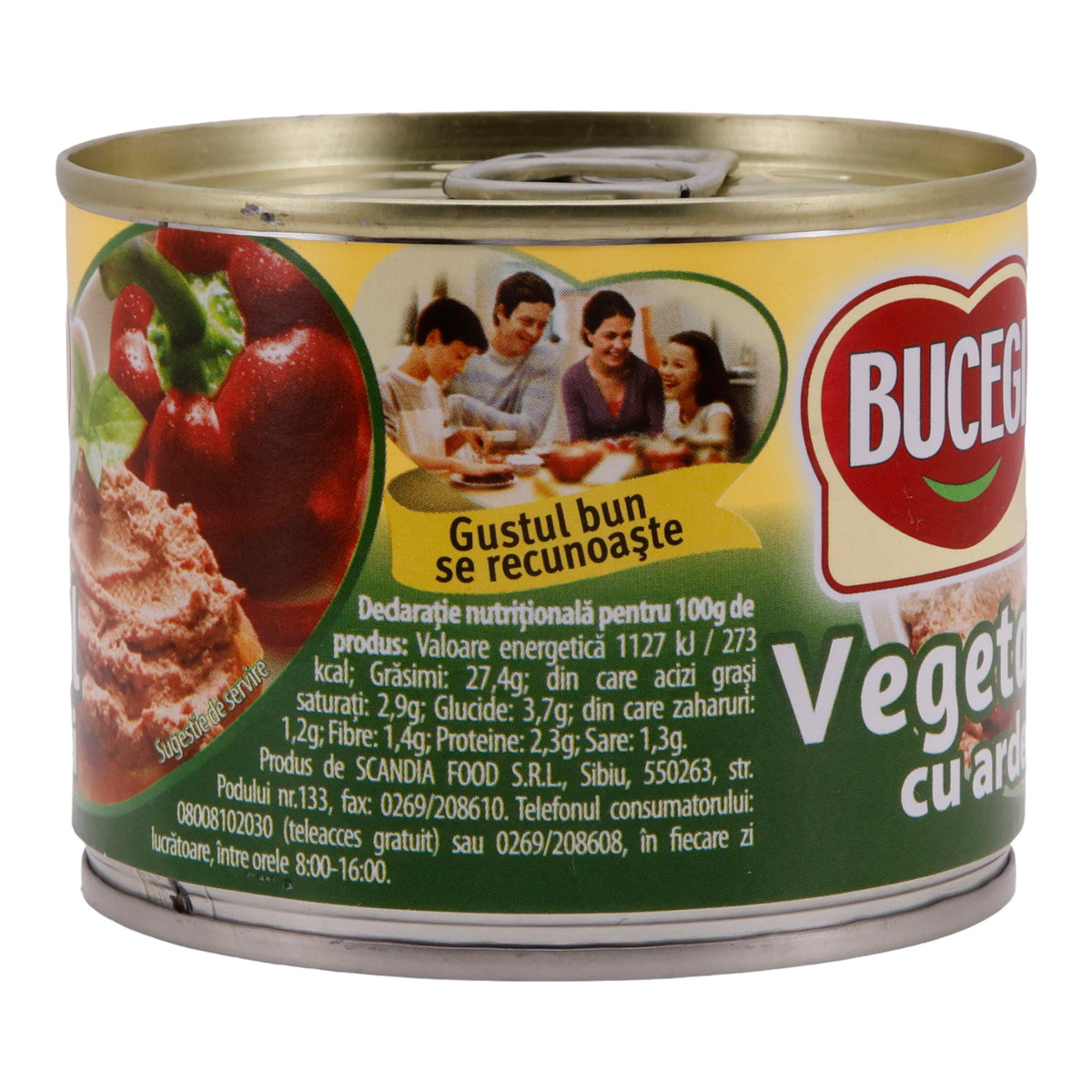 Vegetarische Pastete Bucegi | Mit Paprika | Pflanzlicher Brotaufstrich mit Paprikageschmack | 200 g BUCEGI