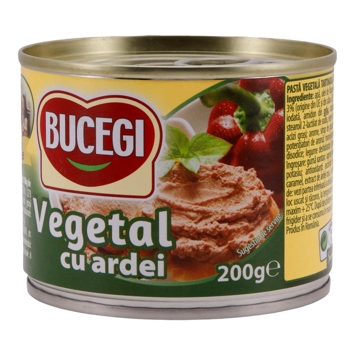 Vegetarische Pastete Bucegi | Mit Paprika | Pflanzlicher Brotaufstrich mit Paprikageschmack | 200 g BUCEGI