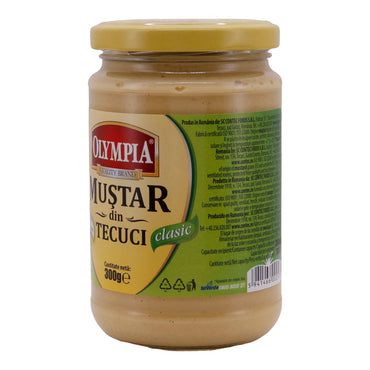 Senf Olympia | Mustar din Tecuci Clasic | Traditioneel, zonder conserveermiddelen | 300 g