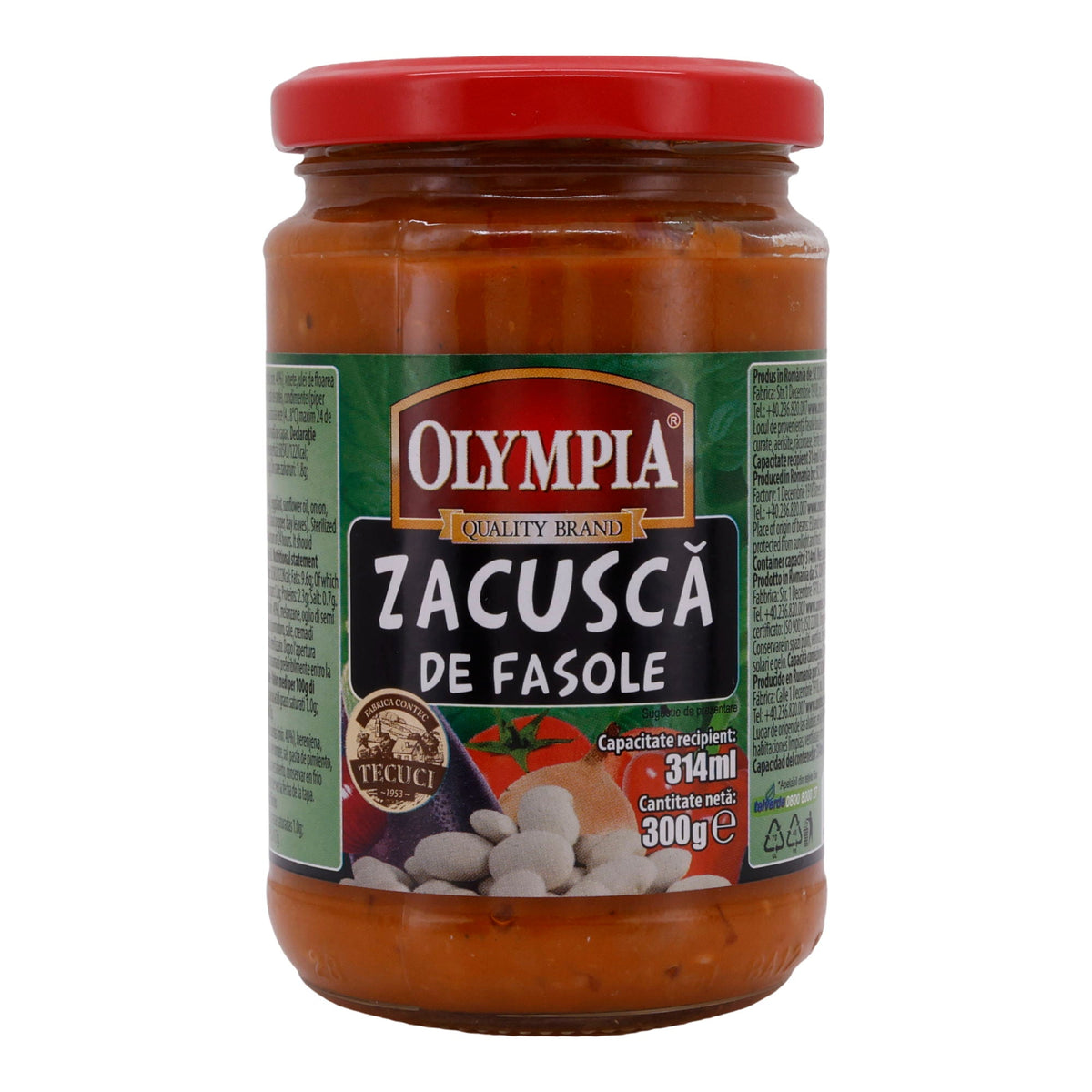 Zacuscă de Fasole Olympia | Spezialität | Traditionelle Bohnenspezialität | 300 g OLYMPIA