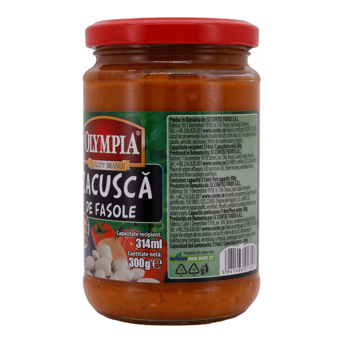 Zacuscă de Fasole Olympia | Spezialität | Traditionelle Bohnenspezialität | 300 g OLYMPIA