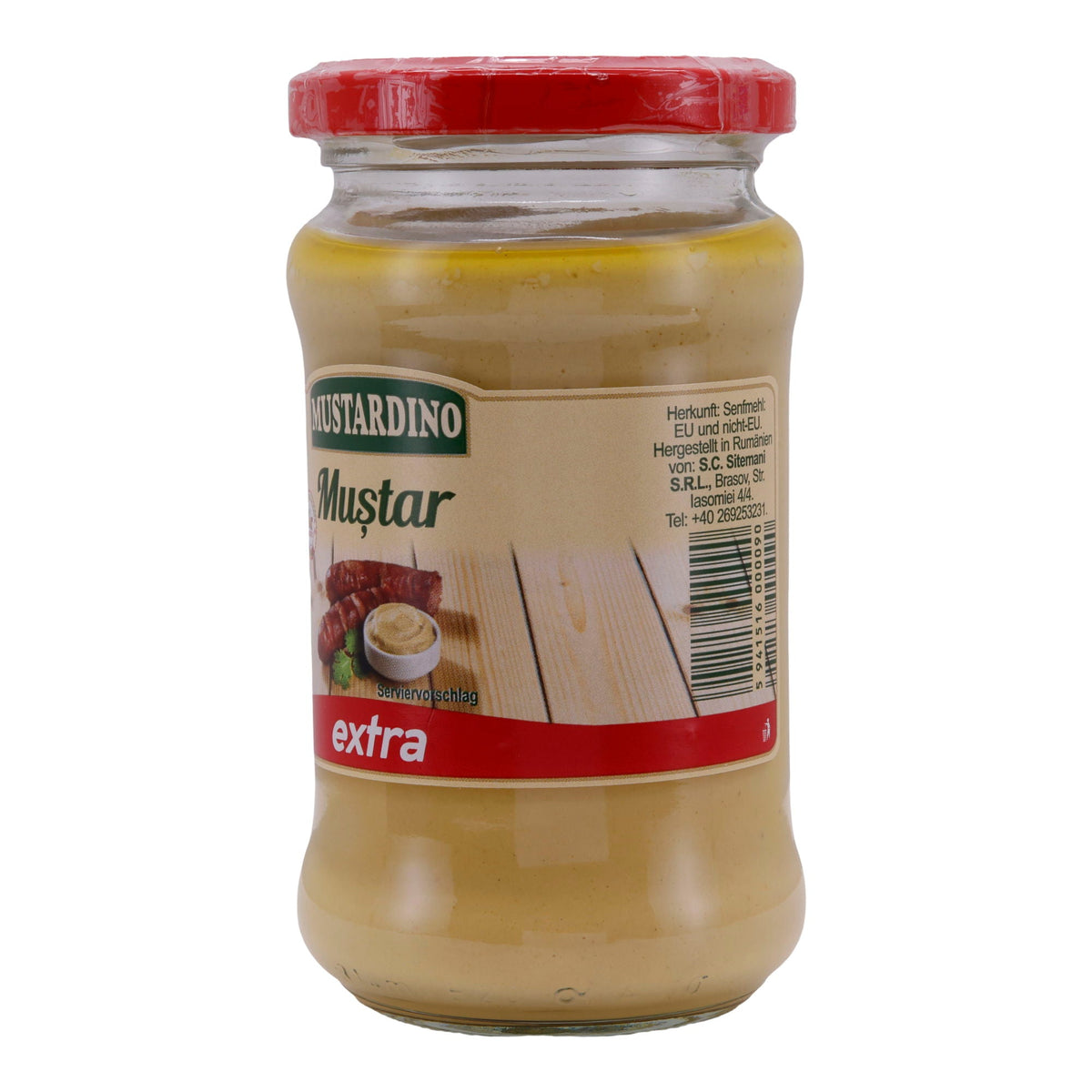 Senf Mustardino Extra | Senf | Feinster Geschmack für Ihre Gerichte | 280 g MUSTARDINO