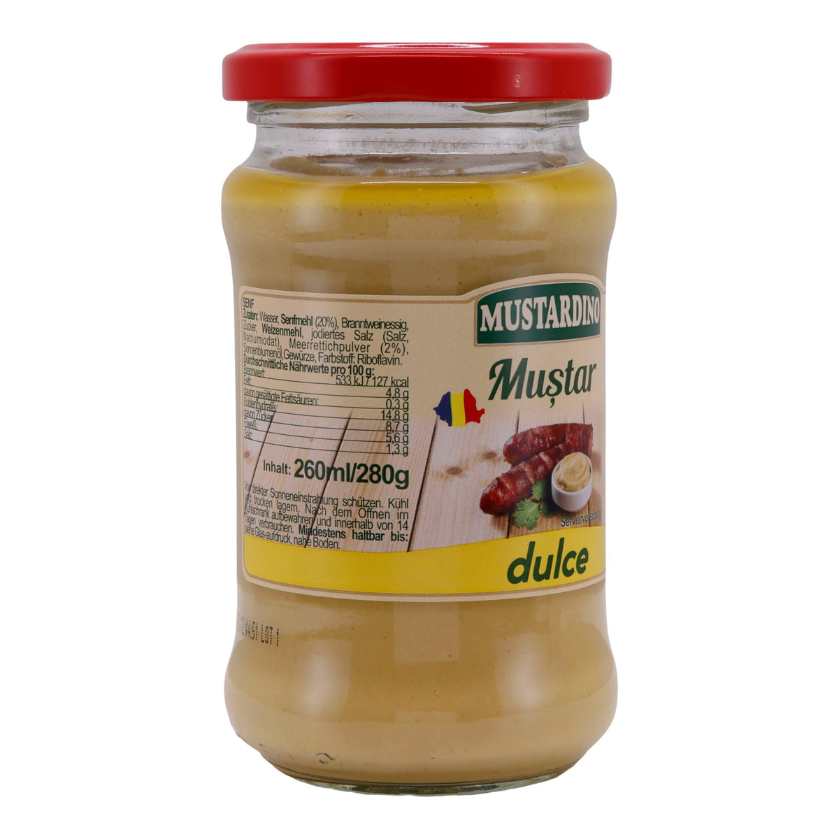 Süßer Senf Mustardino | Senf | 260 ml / 280 g MUSTARDINO