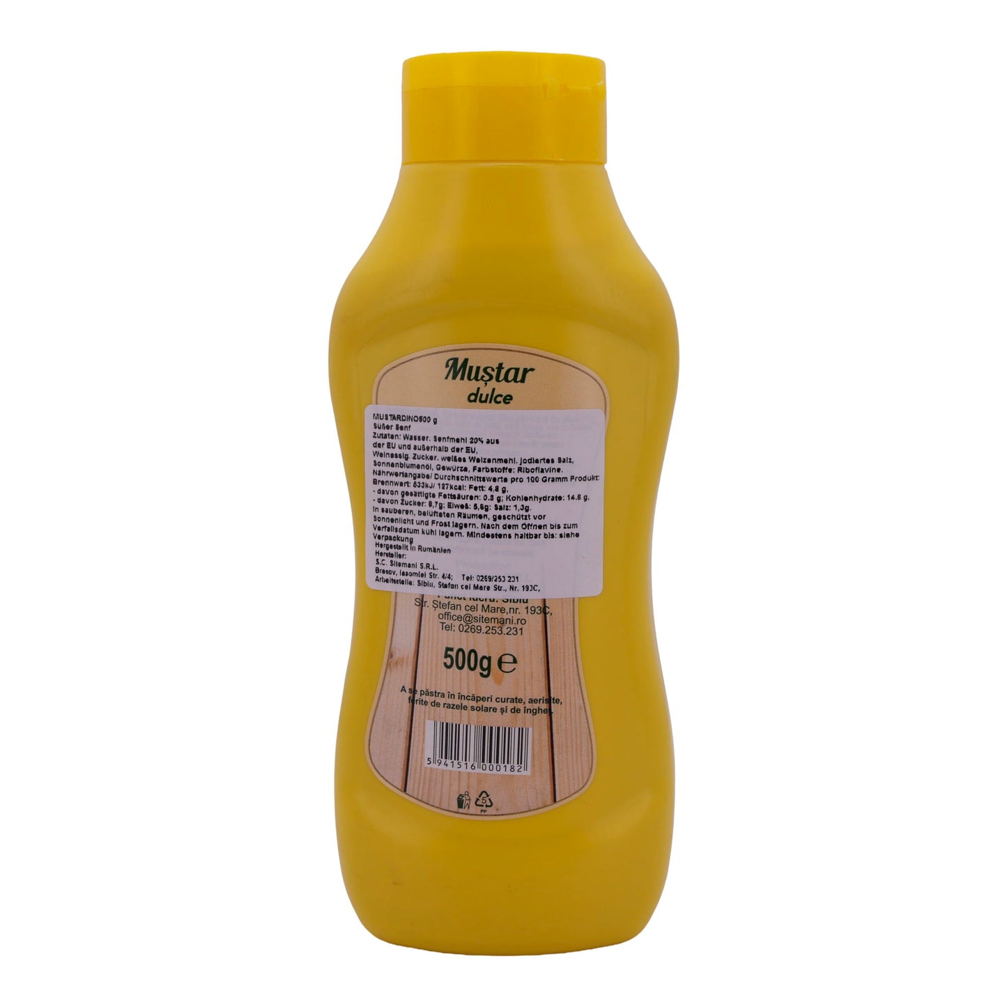 Sweet Mustard Mustardino | Sweet Mustard | Without Preservatives | 500 g