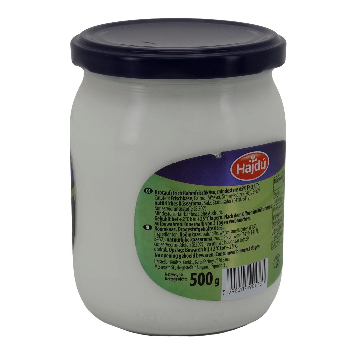 Formaggio fresco Hajdú da spalmare | Formaggio fresco | Cremoso per uso versatile | 500 g