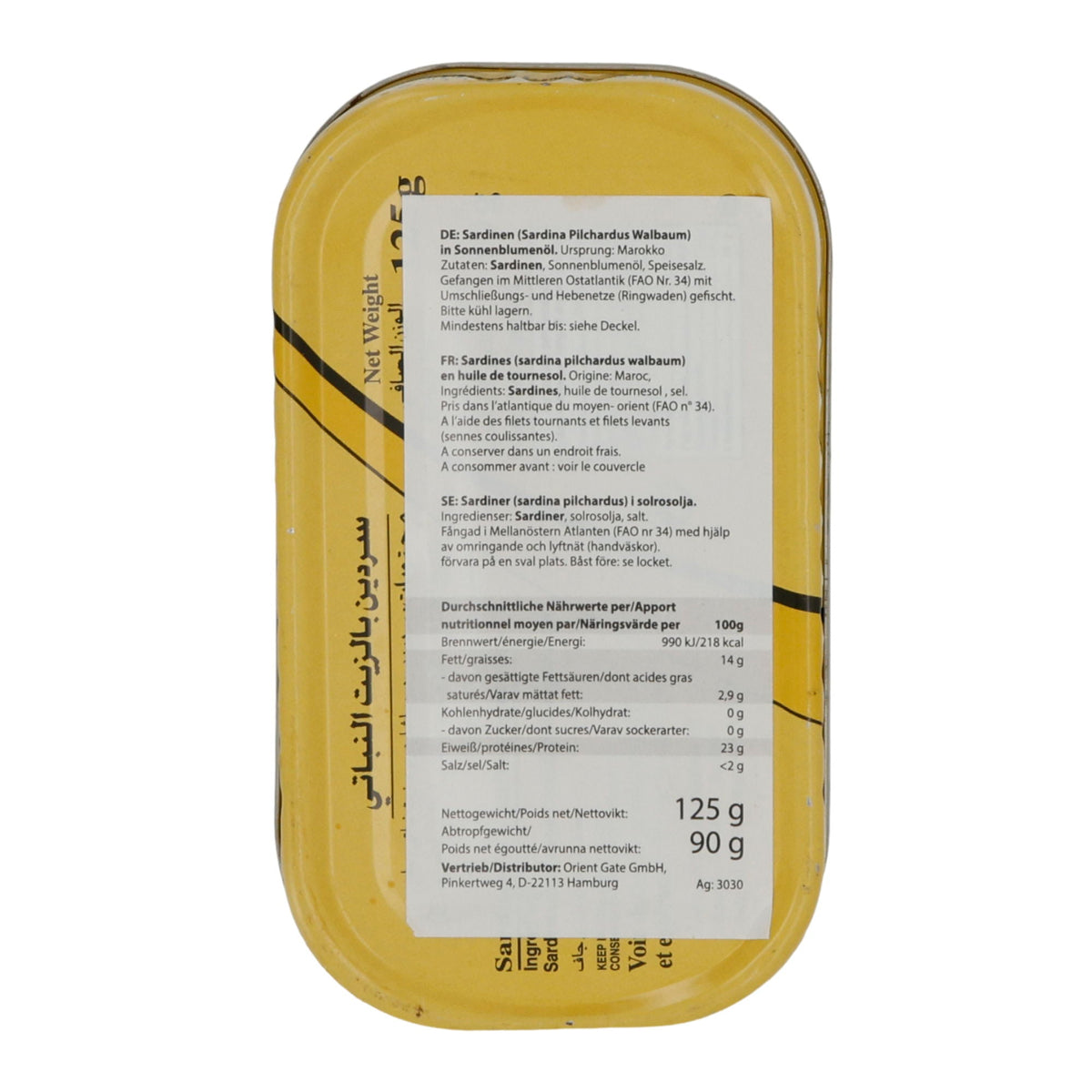 Sardinen Othelo | Fisch | eingelegt in vegetarischem Öl | 125 g
