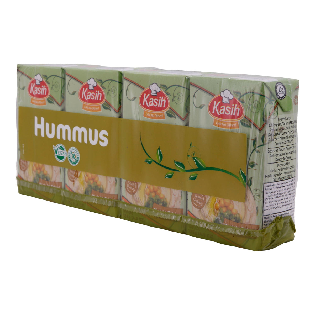 Brotaufstrich Kasih | Hummus | Traditionell aus Kichererbsen und Tahini | 540 g KASIH