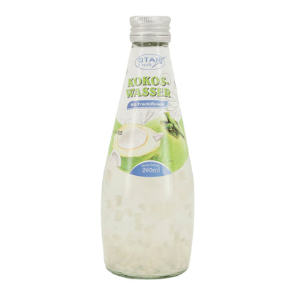 Kokos Wasser Getränk Star Fresh | Erfrischend | Mit Fruchtfleisch | 290 ml